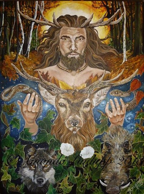 Wiccan horned woodland god